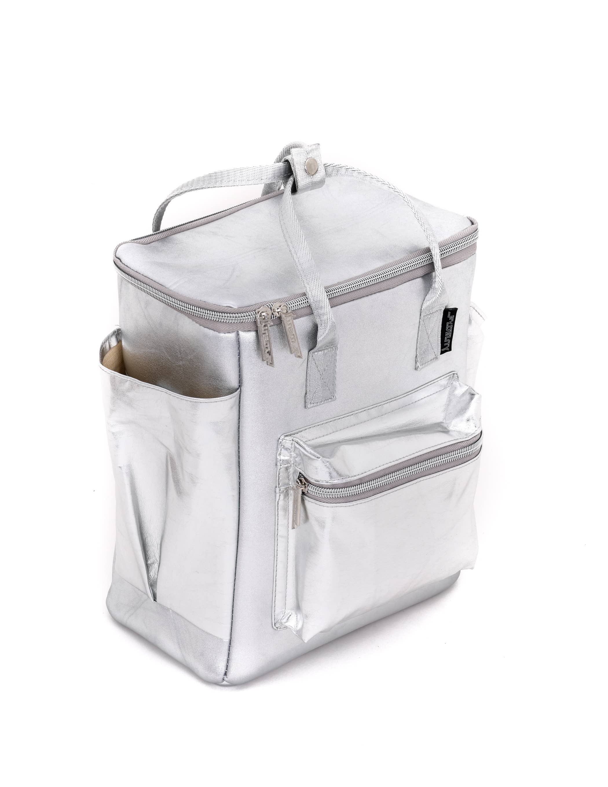 Fydelity - Wholesale Cooler/Cooler Bag - 91402: Chillout StanCan 12Pak Fashion Cooler Bag- SIlver6