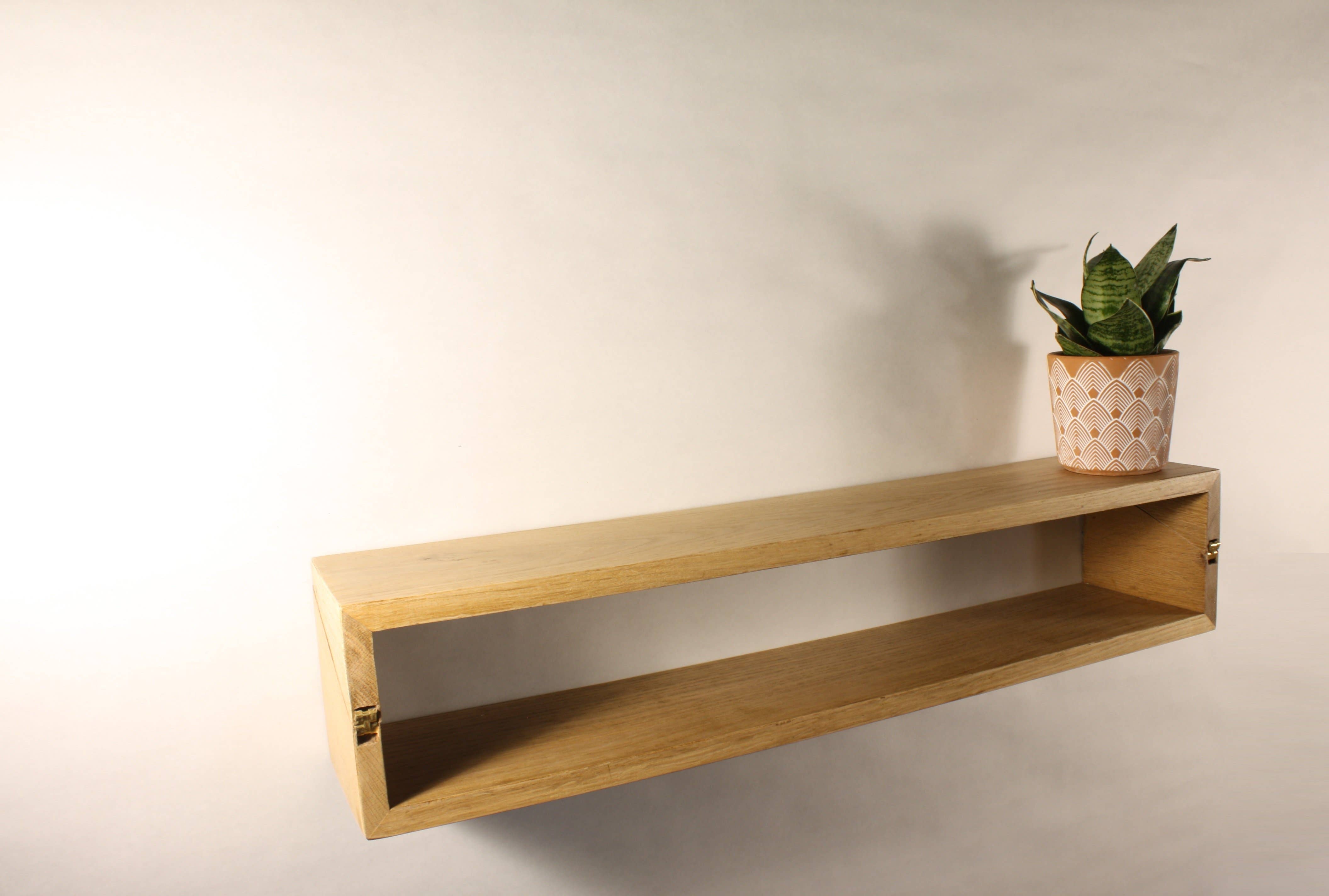 Hammer and Nail Studios - Wholesale Desk Decor - Kids & Baby - White Oak Fold Down Wall Mount Floating Desk5