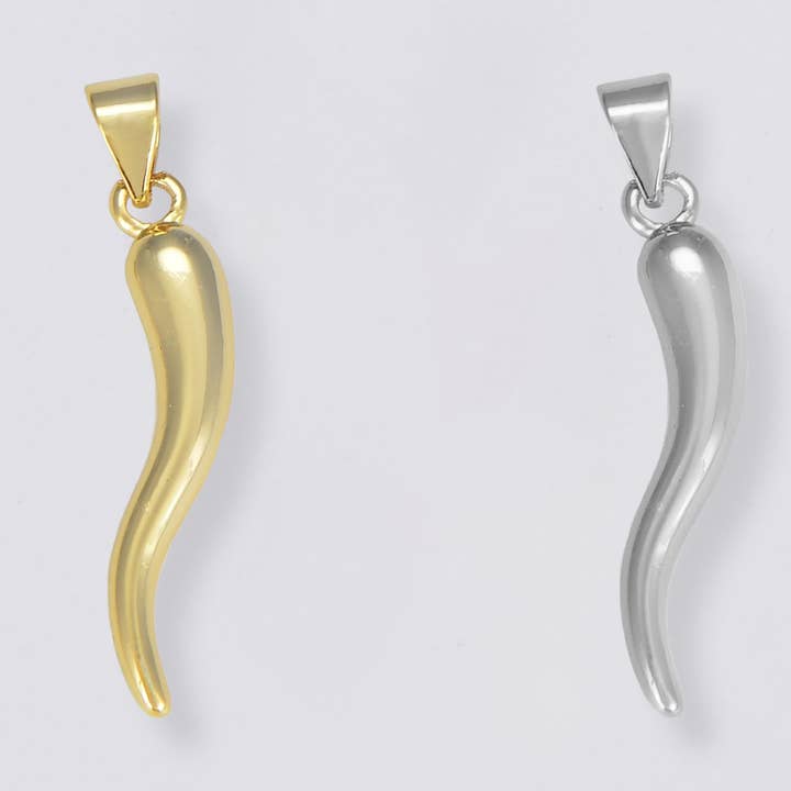 Goudgevulde Italiaanse Cornicello Hangoorn Bedel voor wholesale door Beads Creation