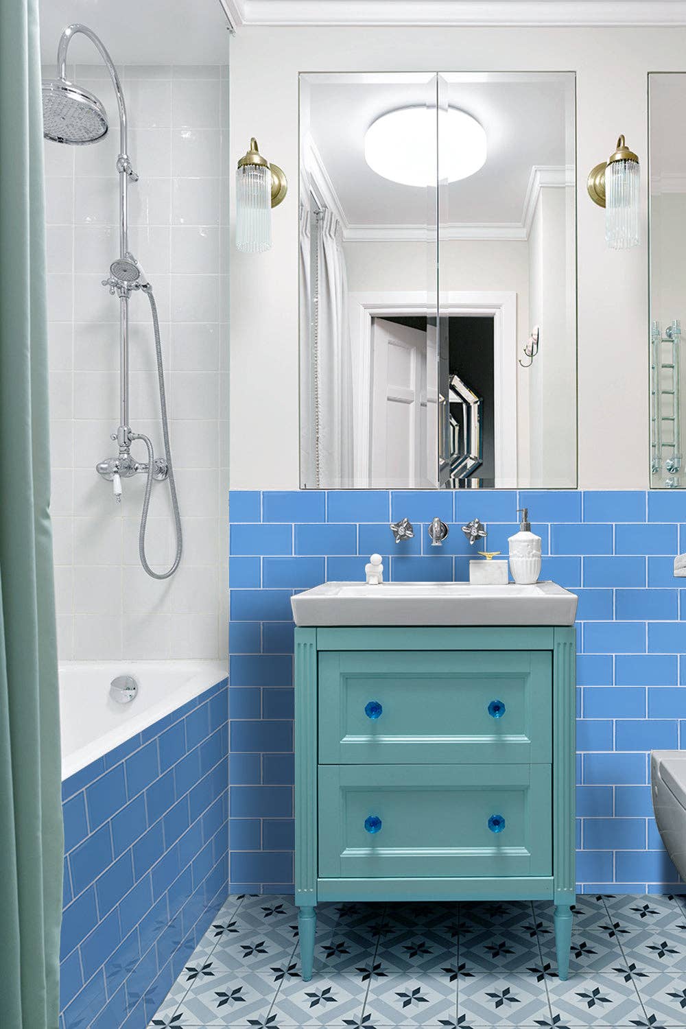 WS Tiles - Vente Carrelages muraux - Carreau de mosaïque en verre de 3" x 6", dosseret pour cuisine et salle de bain - 5 pieds carrés par carton52