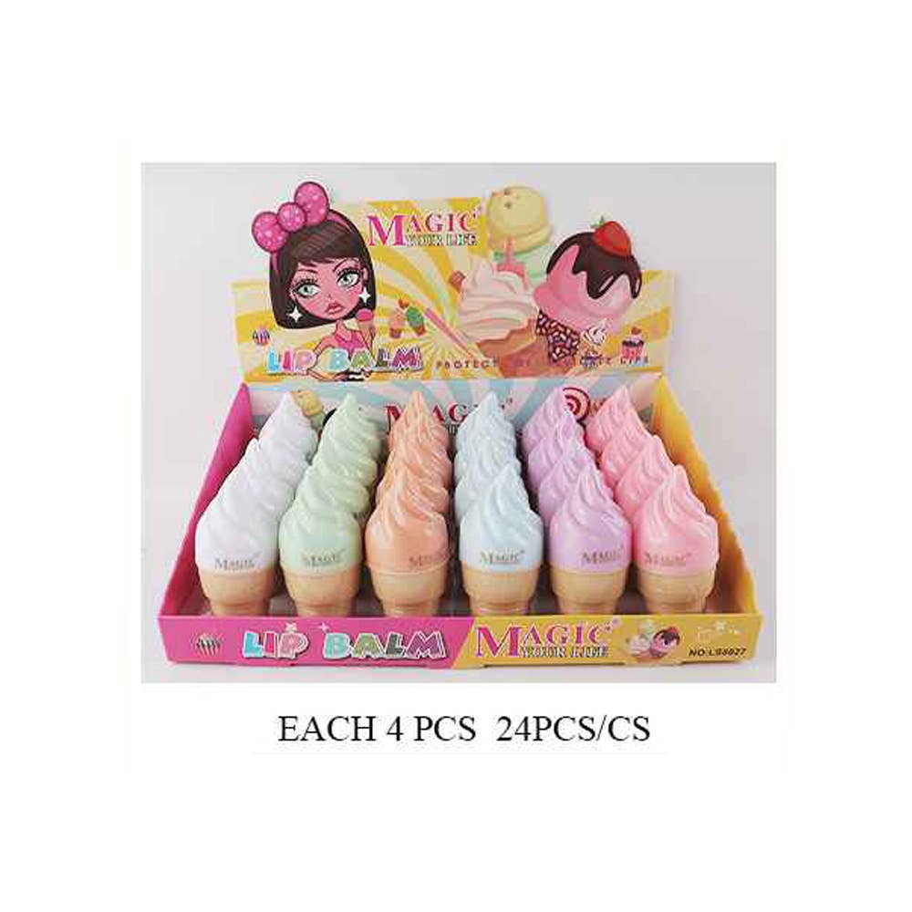 Sensibling Corp. - Wholesale Lip Balm - 24PCS - Magic Your Life Ice Cream Cone Shaped Lip Balm1