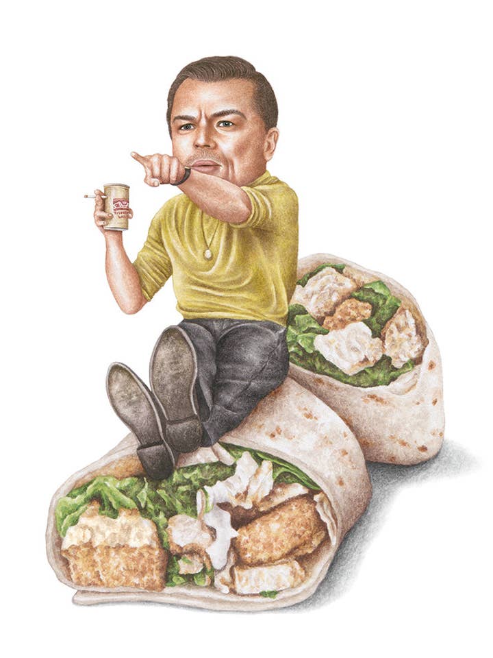 Leonardo DiWraprio Kunstdruck für den Großhandel von Celebs on Sandwiches