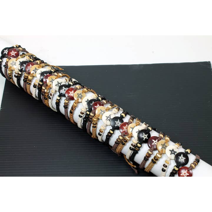 Rør med naturlige pentagram-armbånd for engroshandel hos Western Counties Wholesale