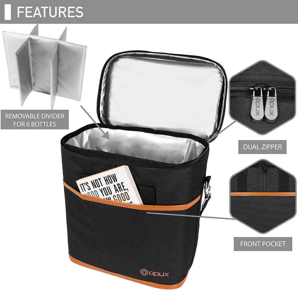 OPUX - Wholesale Wine Tote - 6 Bottle Wine Carrier Bag6
