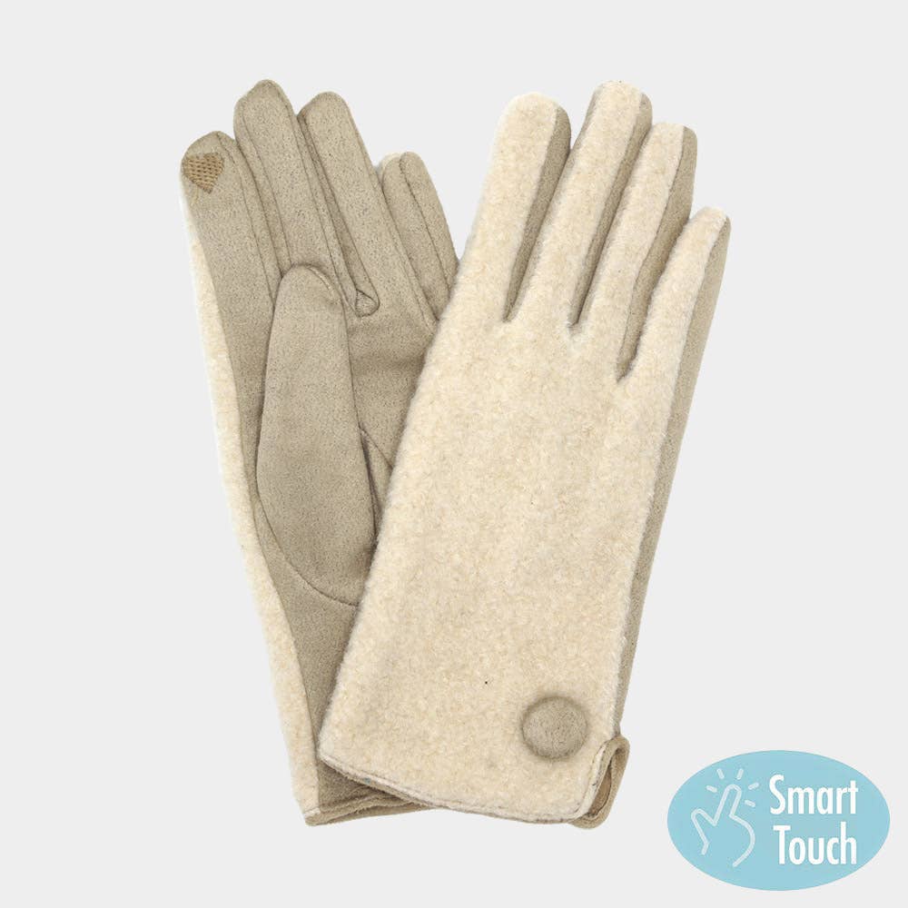 Sensibling Corp. - Wholesale Gloves - Women's - Button Soft Smart Touch Winter Gloves2