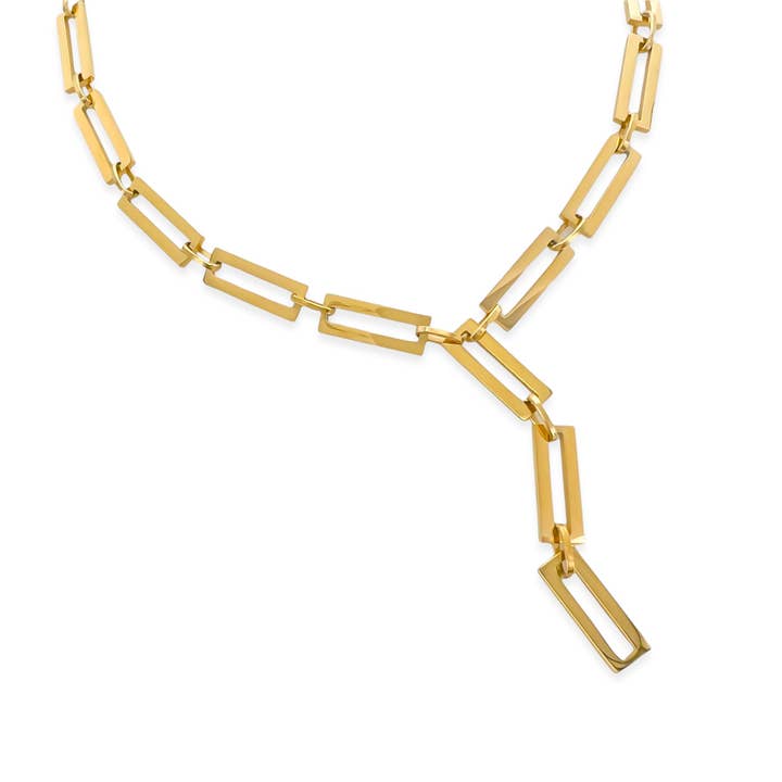 16N023 - Stainless Steel Lariat Necklace* for wholesale by OMG Blings