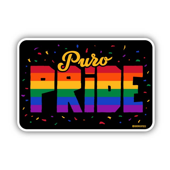 Puro Pride Sticker for wholesale by Que Rico T-Shirt Co.