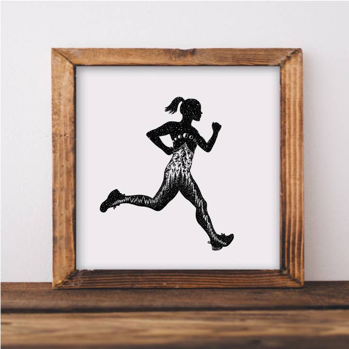 Mountain Runner Art Print for wholesale by Kaari & Co.