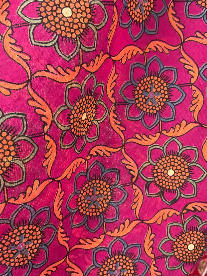 Punjabi Plumb - Plumb with Orange and Grey flower for wholesale by Soothe Our Souls - S.0.S PJs