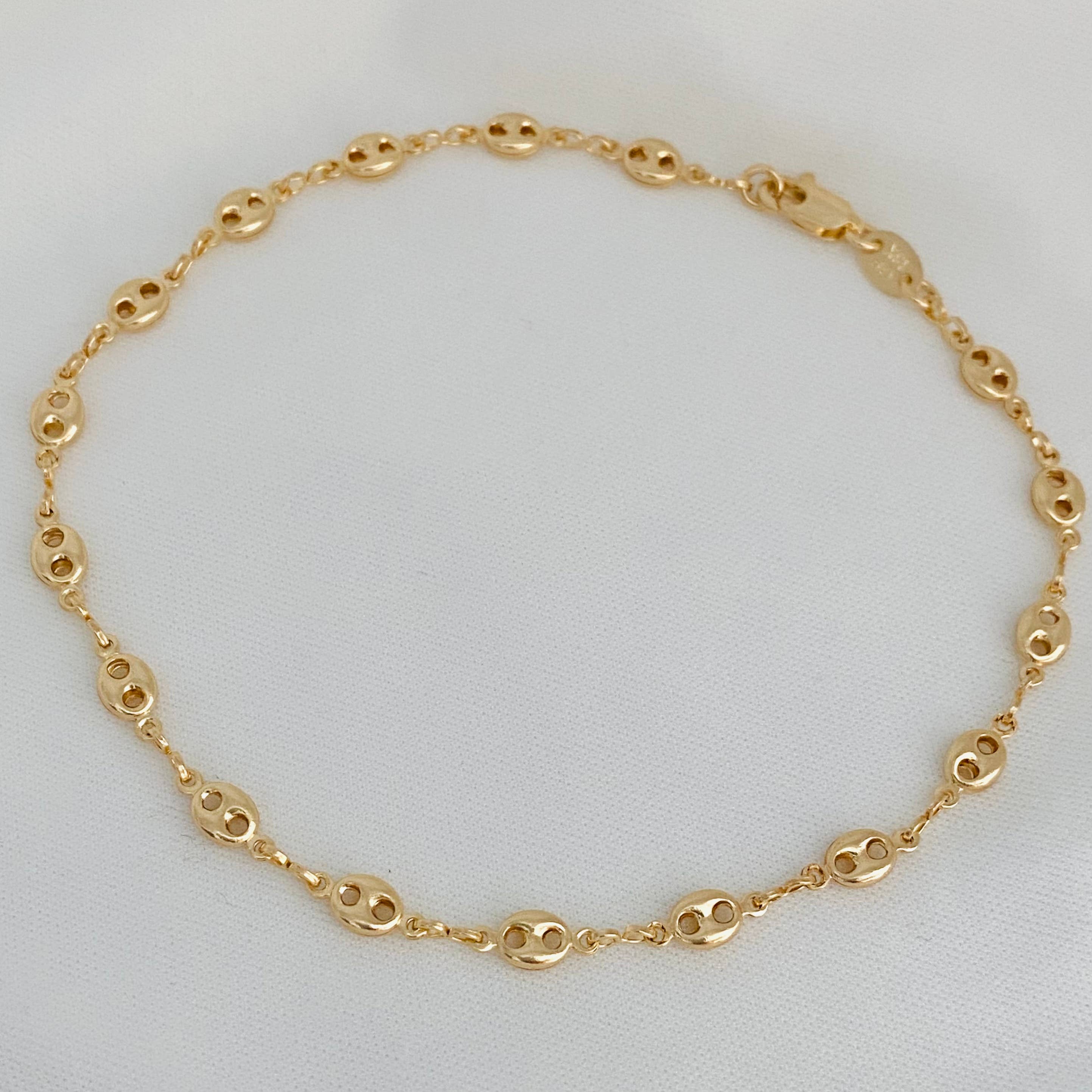 Housegoldjewelry - Wholesale Enkelbandje - Enkelbandje met olifant, enkelbandje met kralen, enkelbandje met puf link,0