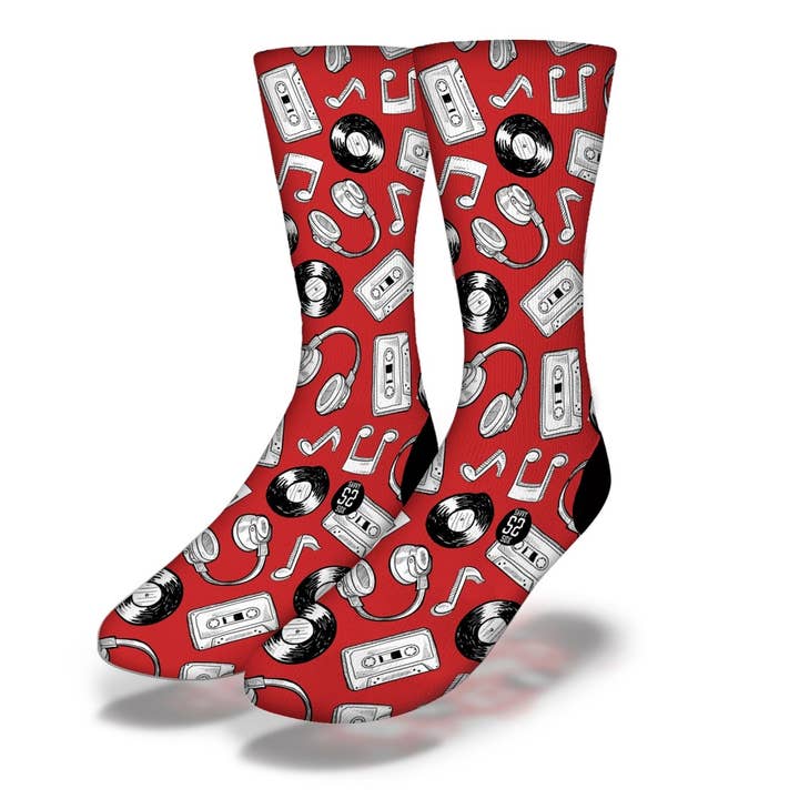 Records and Tapes Socks for wholesale by Savvy Sox
