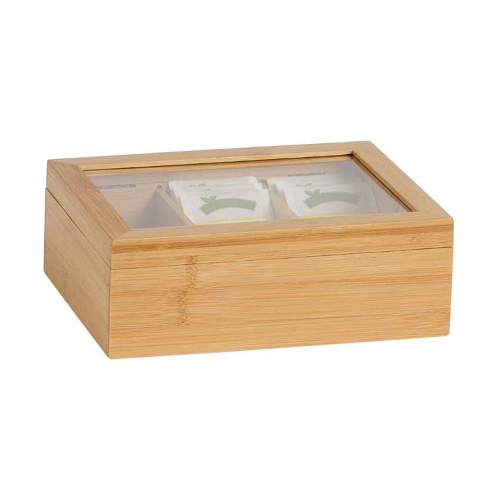 Bamboo tea box for wholesale by Andrea House