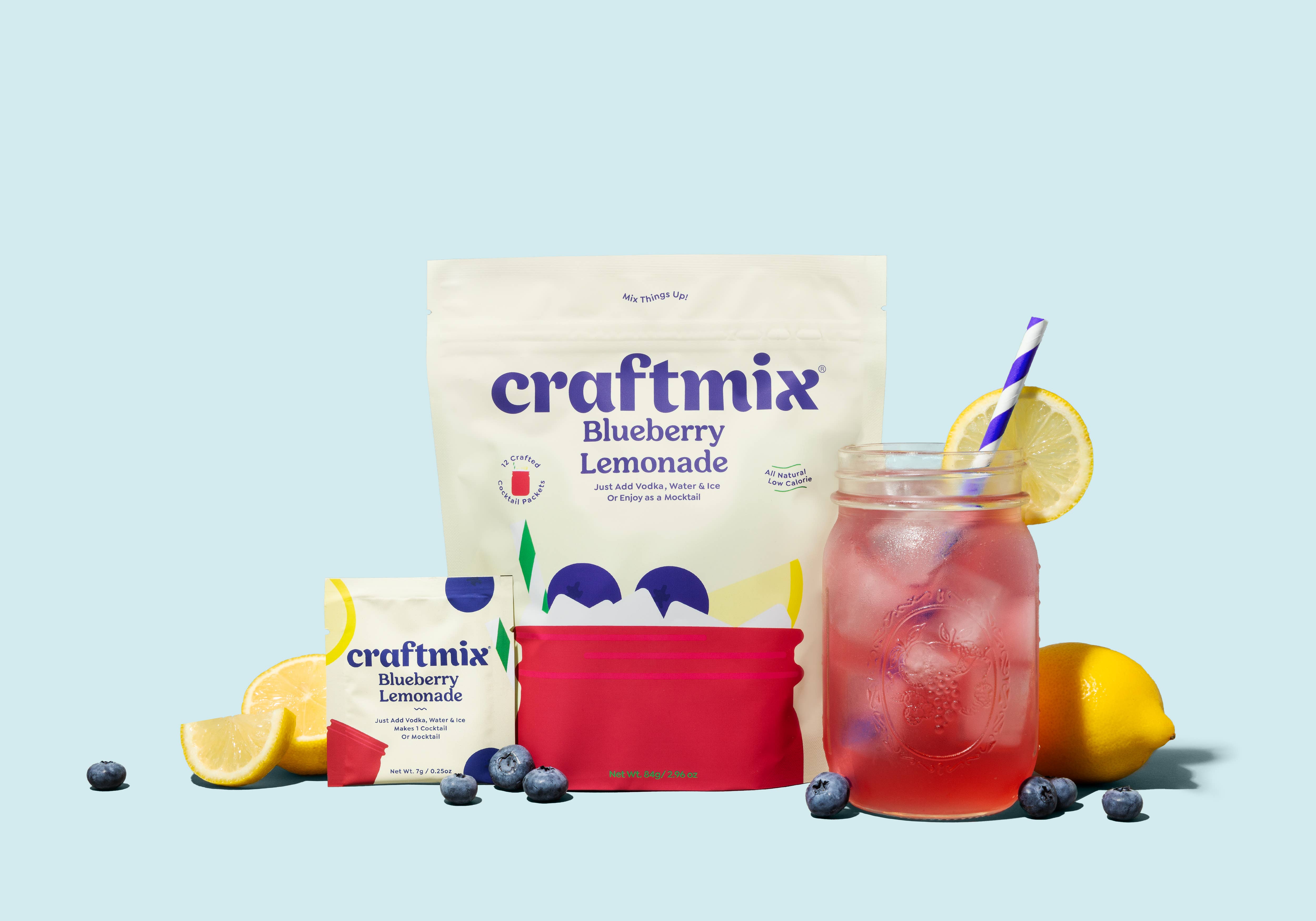 Craftmix - Vendita all'ingrosso Mix/sciroppo per cocktail - Craftmix Blueberry Lemonade e Mix per Cocktail - Confezione da 12 porzioni6