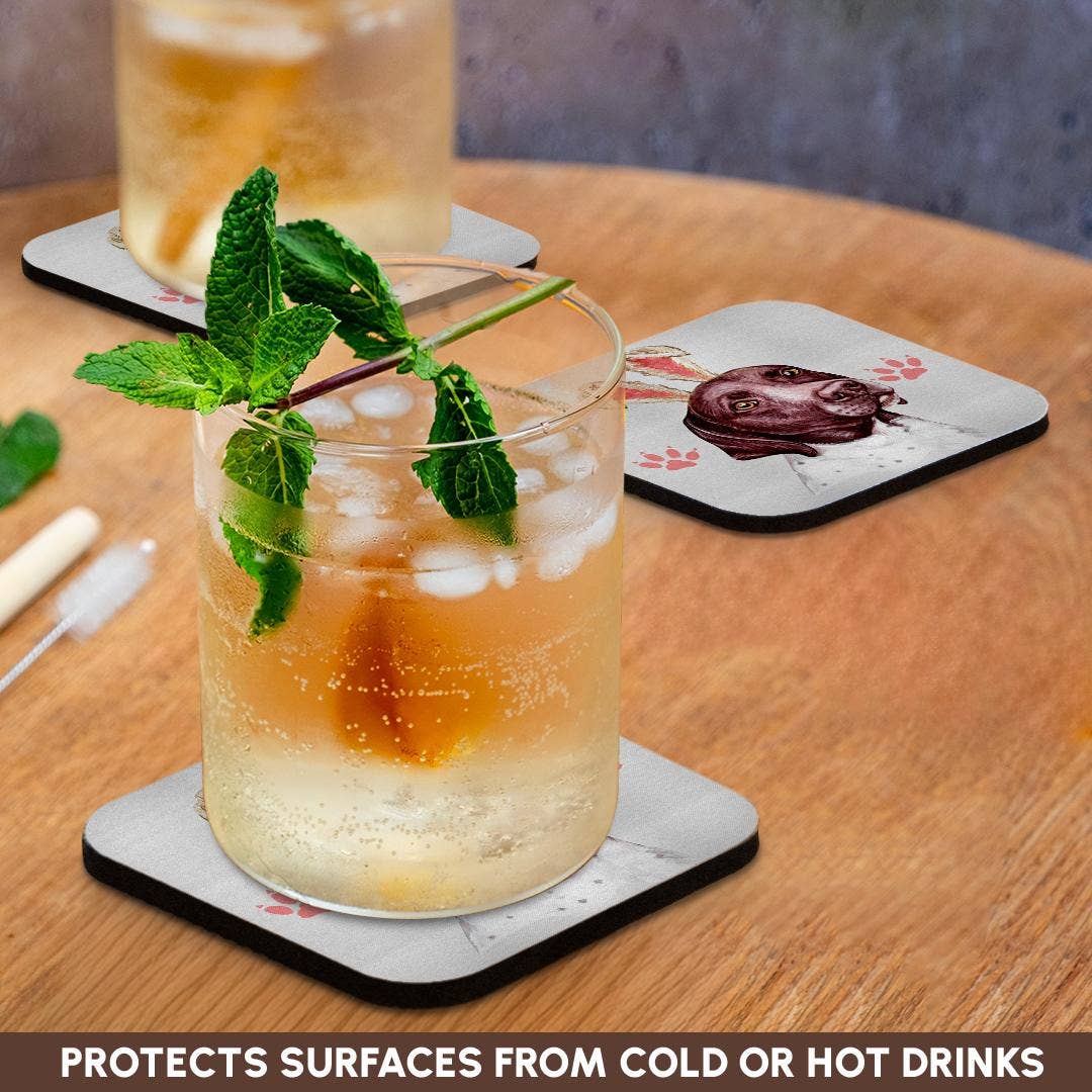 3dRose - Wholesale Coasters - 3dRose, German Shorthaired Pointer Dog in Pink Bunny Ears for Easter, Coaster9