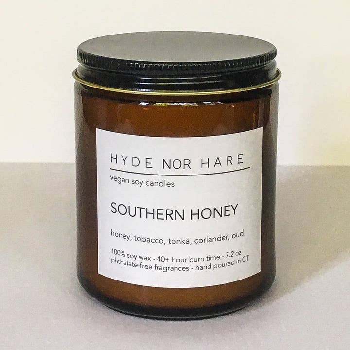 HYDE NOR HARE - Wholesale Jar/Filled Candle - SOUTHERN HONEY vegan soy candle0