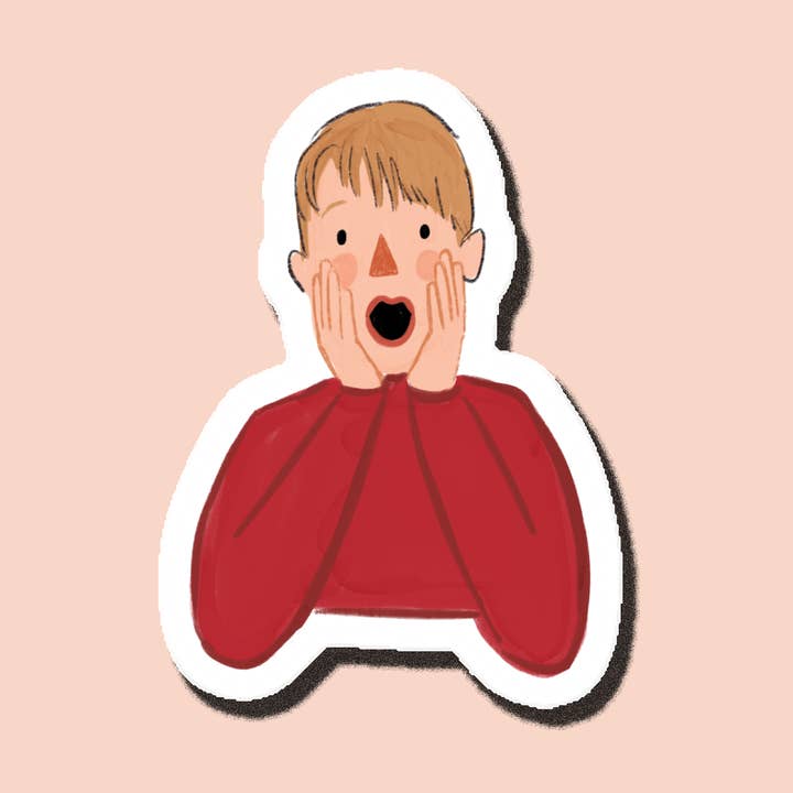 Kevin Home Alone Vinyl Sticker for wholesale by Abbie Ren Illustration