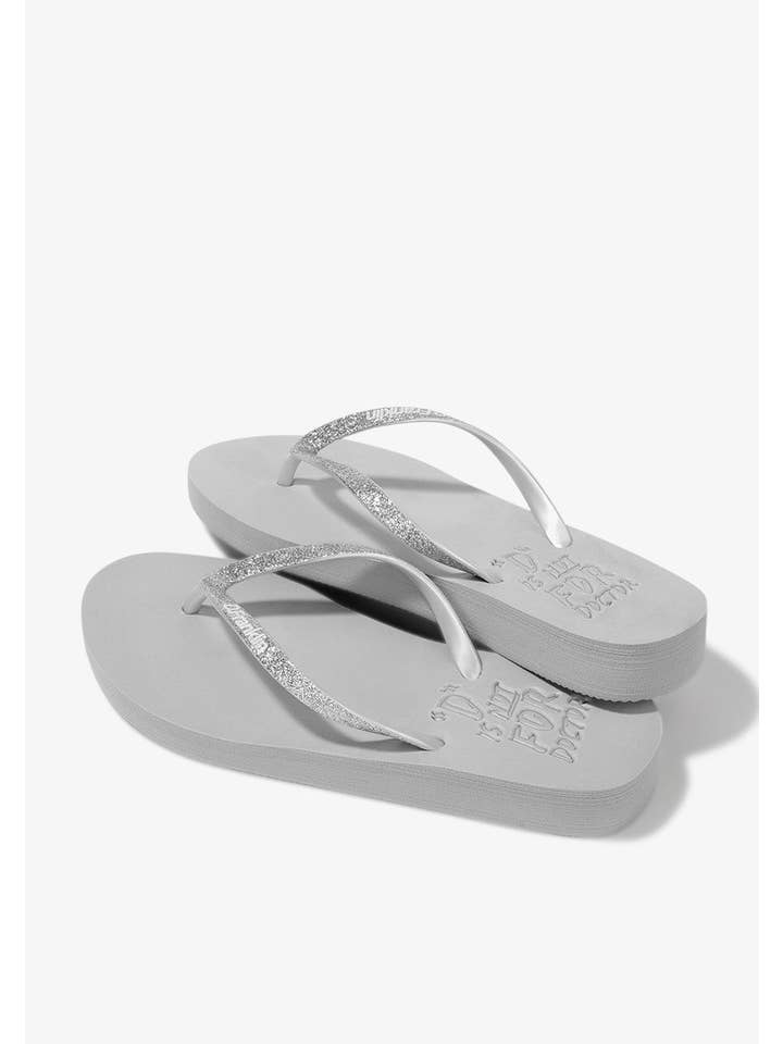 D.Franklin – wholesale Flipflops – Dam – Flip Flop Glitter Silver