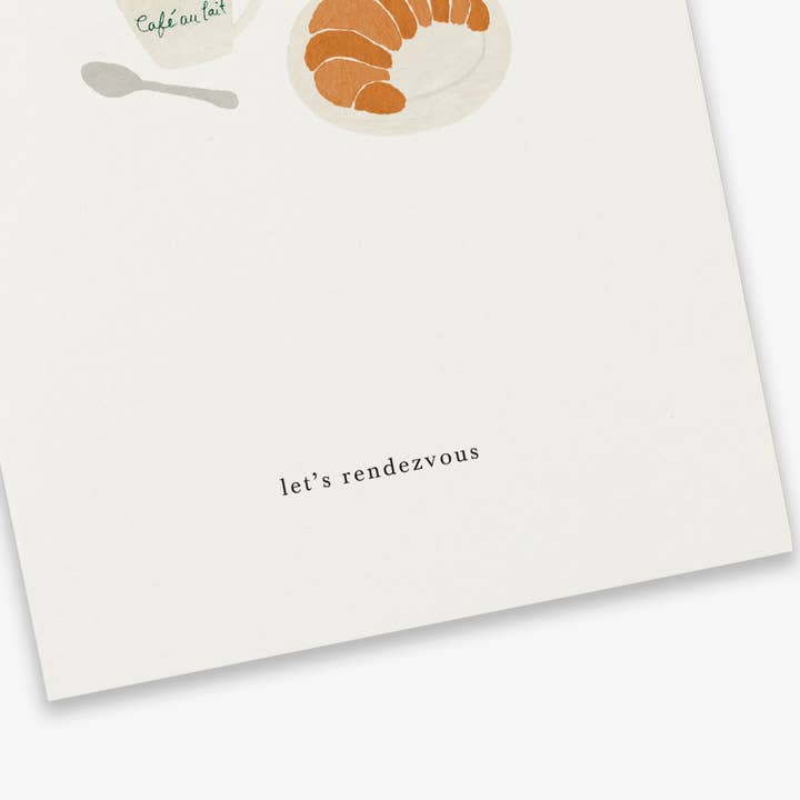 Kartotek Copenhagen - Wholesale Everyday Greeting Card - Greeting Card // Croissant (let's rendezvous)1