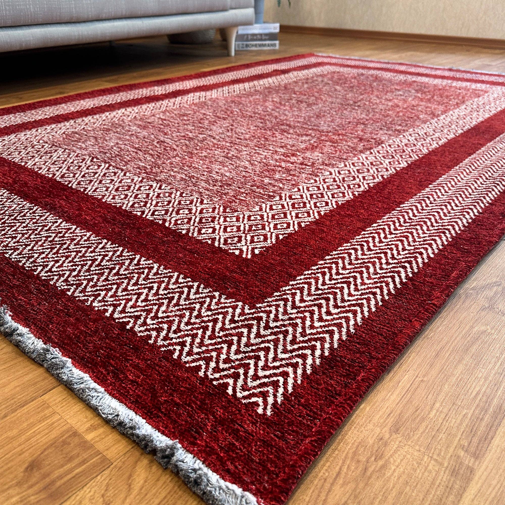 Alfa Rich Inc – wholesale Area rug – Scandinavian Red Burgundy Washable Area Rugs18
