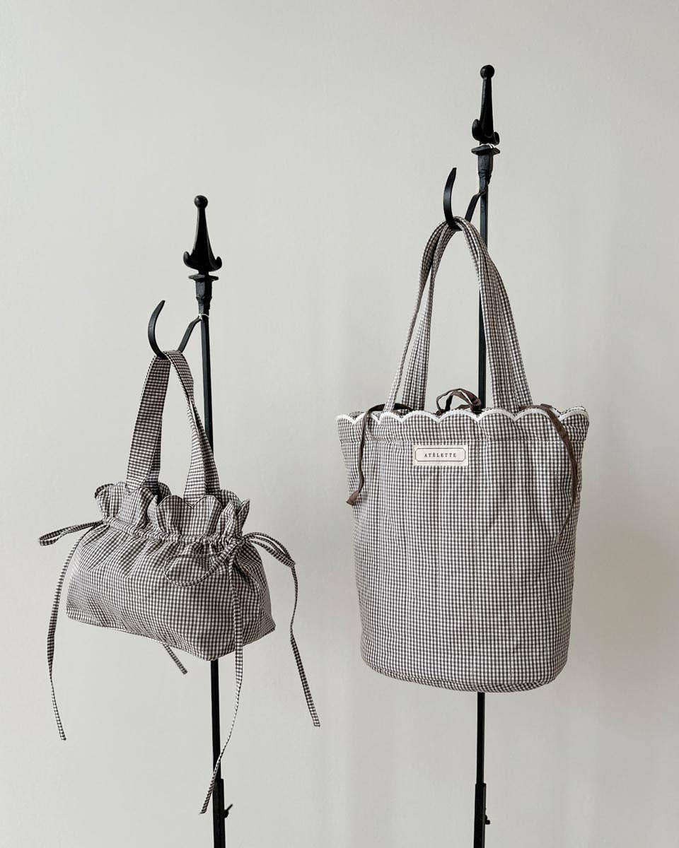 Atèlette - Vendita all'ingrosso Borsa tote - Donna - Borsa Mini Tote a Quadretti - Borsa Inday3