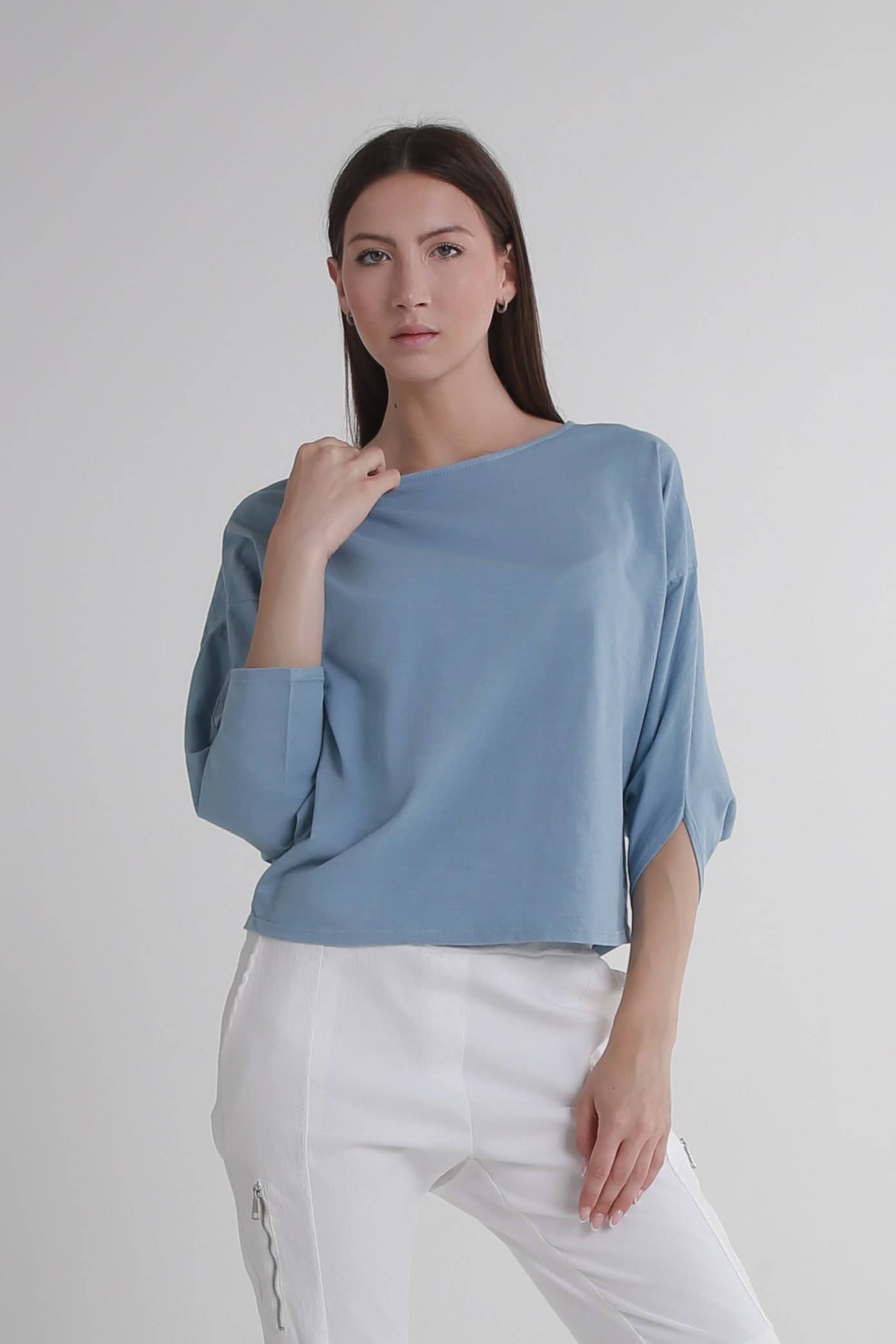 TINA Stephens Italy/Tees By Tina - Wholesale T-Shirt - Women's - Omaria Batwing Crop Top (BSS171)29