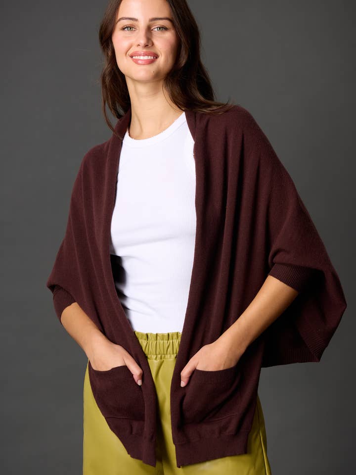 Open Cropped Style Cardigan for wholesale by Before You Collection