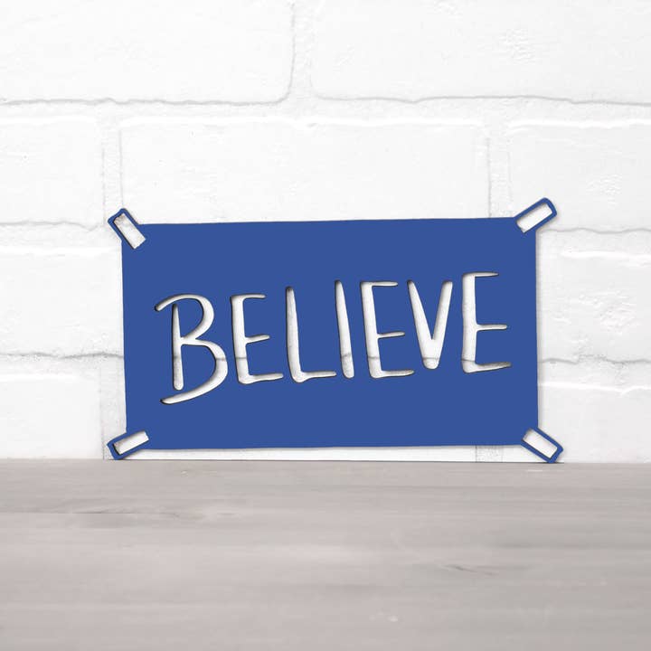 Spunky Fluff - Wholesale Wall Sign - Believe Ted Lasso Quote Locker Room Sign2