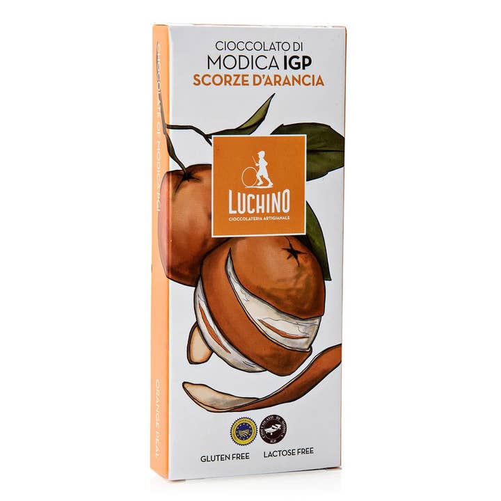 LUCHINO SRL - Wholesale Chocolate Bar - Modica Chocolate PGI - Orange Peel