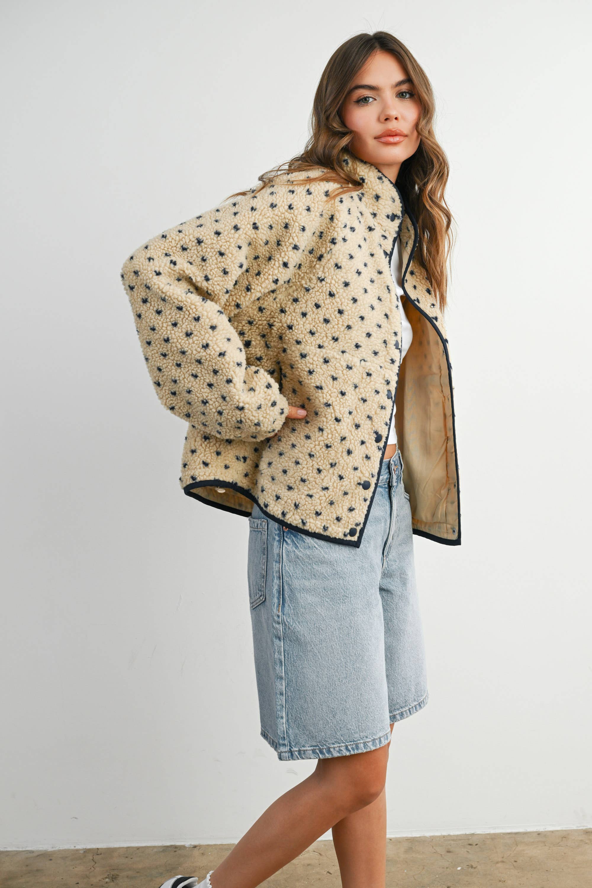 BUTTERMELON - Wholesale Jacket - Women's - High Pile Fleece Puffer Jacket - BMJ783142