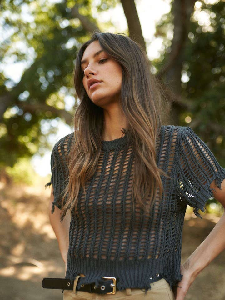 Crochet Cover Up Top for wholesale by Mello.