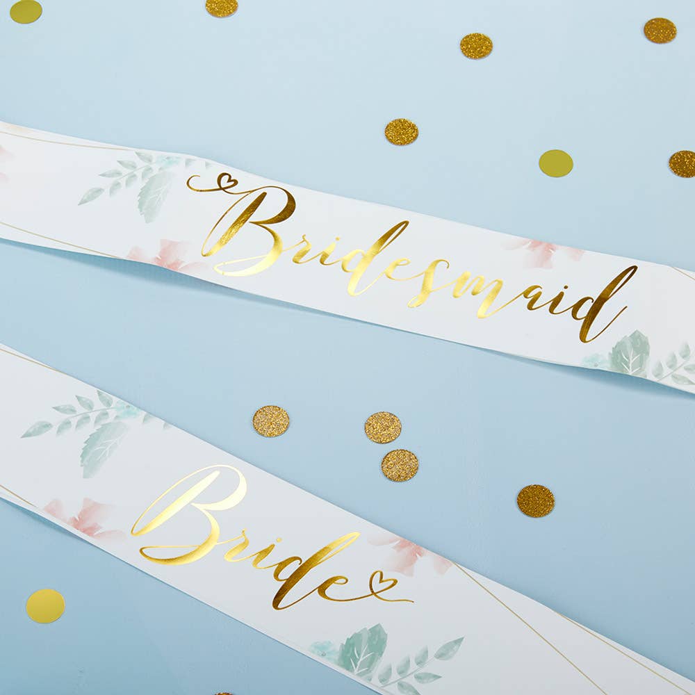 Kate Aspen – wholesale Party gift – Geometric Floral Bachelorette Sash Set (Set of 6)1