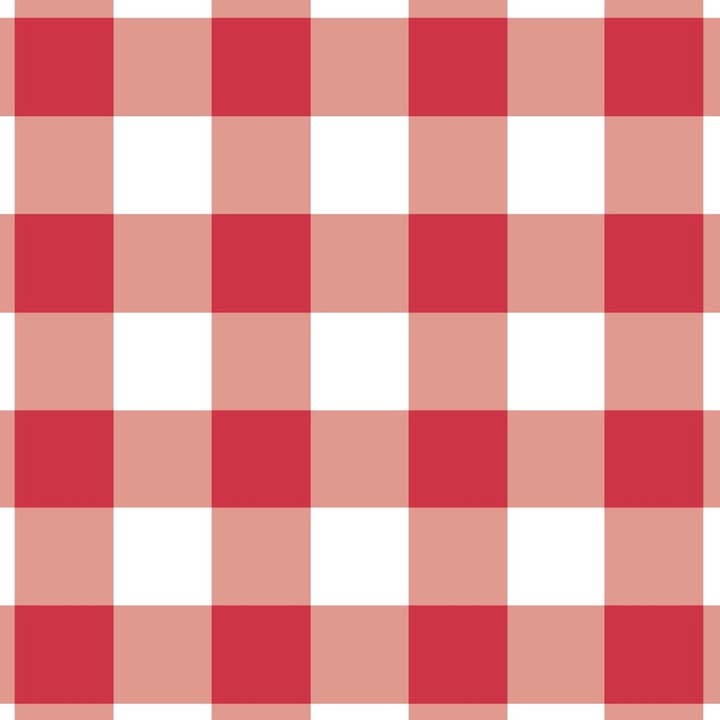 Gingham Red Charger - (SQUARE) for wholesale by Altoonastore