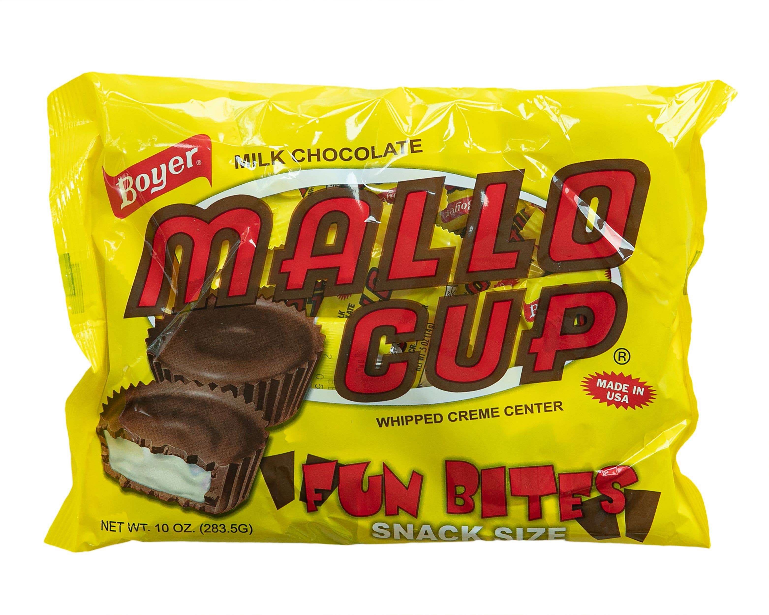 Grandpa Joe's Candy Shop - Wholesale Chocolate Covered Sweets - Mallo Cup Fun Bite Size 10oz Bag, 24ct Case0