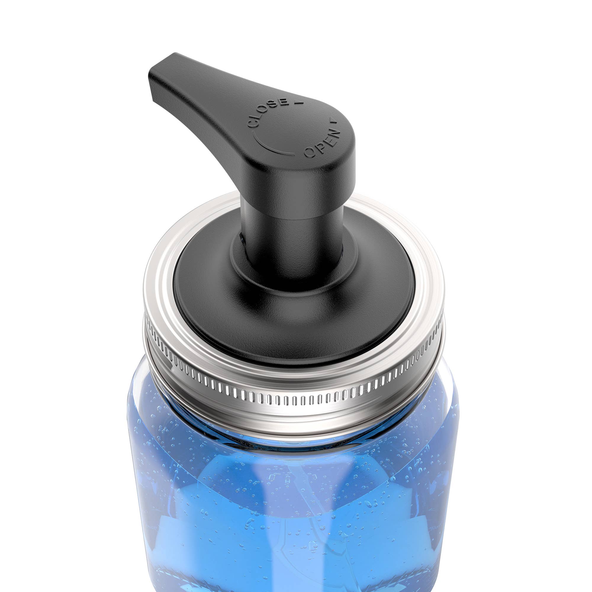 Fox Run Brands - Vente Distributeurs de savon - Couvercle distributeur de savon moussant noir Jarware, ouverture normale7