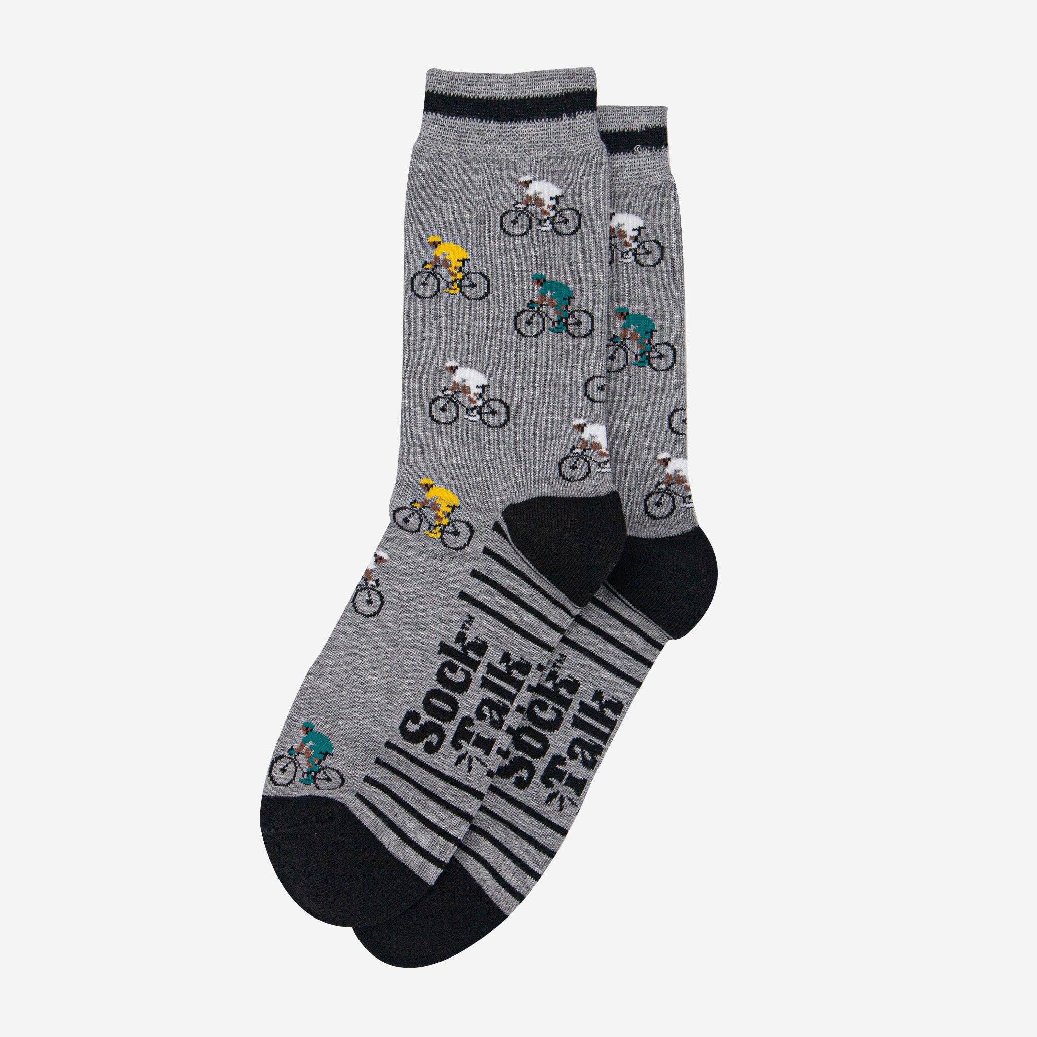 Sock Talk - Venta al por mayor Calcetines - Hombre - Calcetines de bambú para hombre - Gris jaspeado/Negro, Bicicletas de montaña1