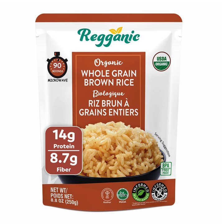Regganic Organic Whole Grain Brown Rice – (6 Count) for wholesale by Regal Kitchen Foods
