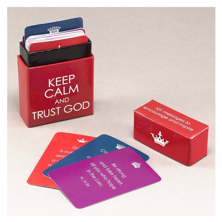 Christian Art Gifts - Wholesale Religious Card - Box of Blessings Keep Calm & Trust God