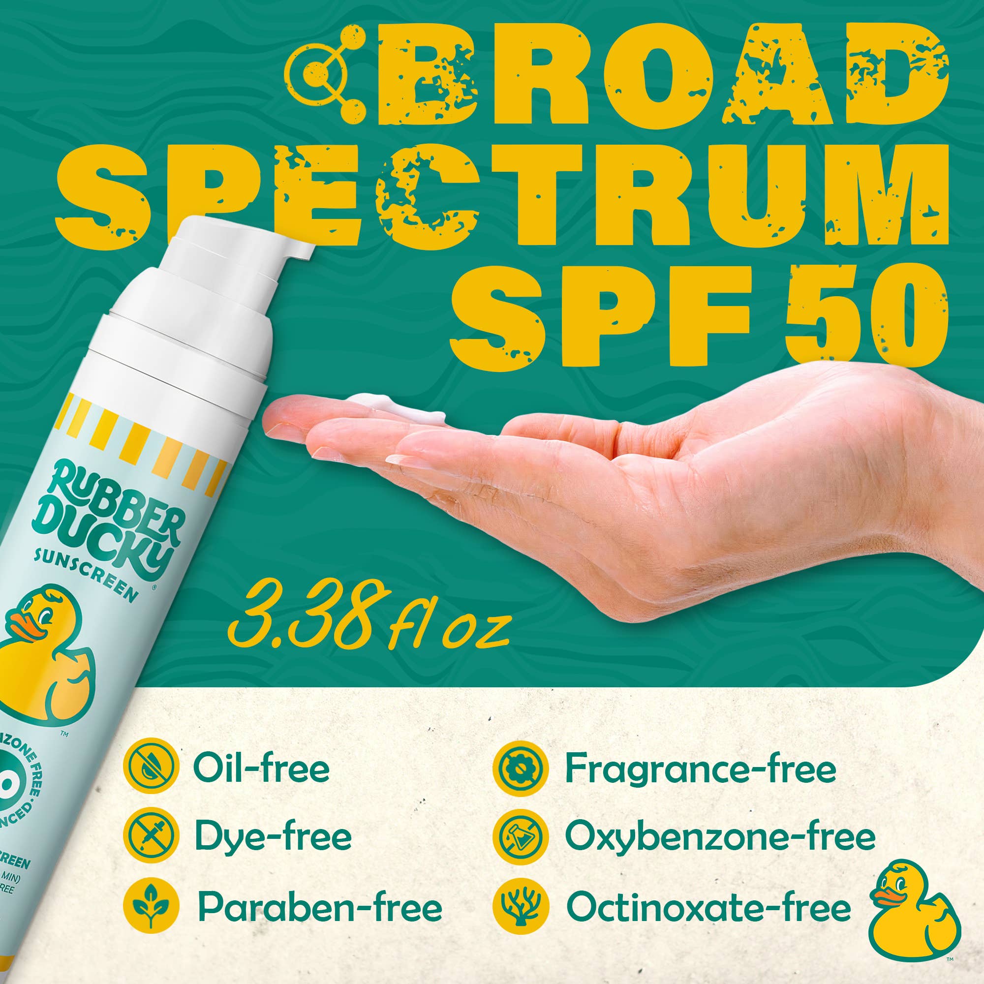 Rubber Ducky - Wholesale Sunscreen - Rubber Ducky SPF 50 Mineral Sunscreen Lotion - 3.38 oz7