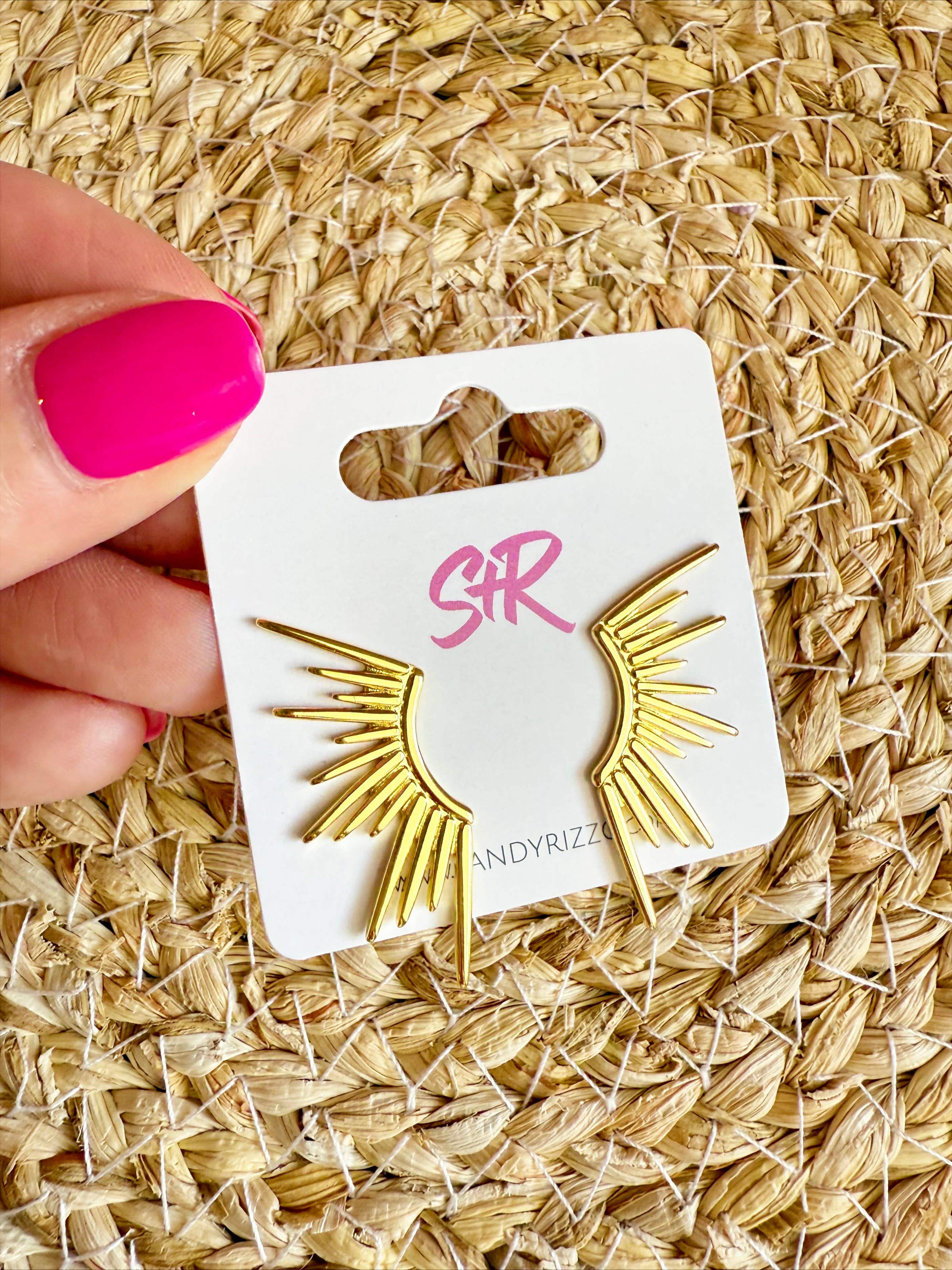 Sandy + Rizzo - Wholesale Stud/Post Earrings - Gold Hot Girl Stud2