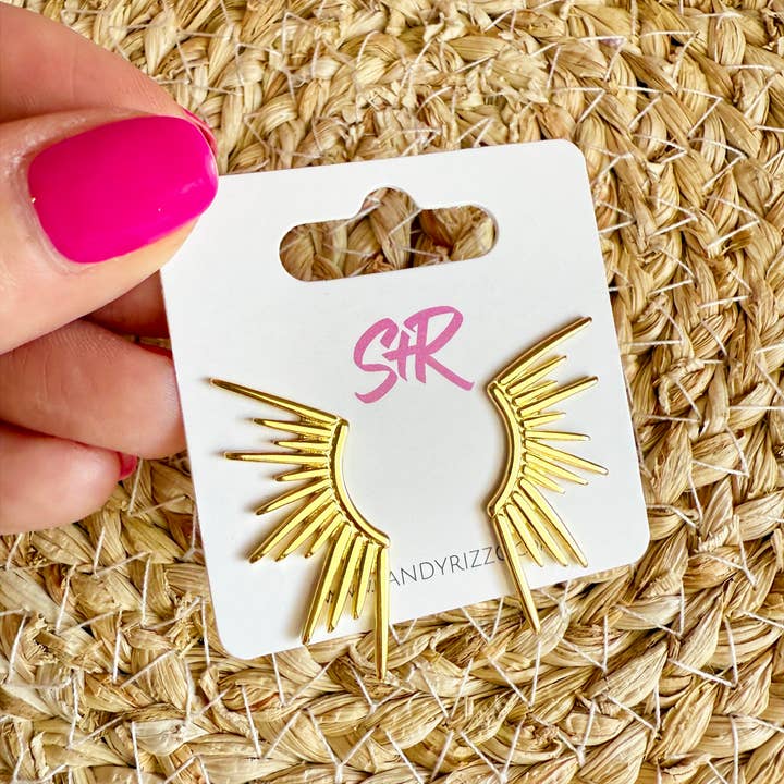 Sandy + Rizzo - Wholesale Stud/Post Earrings - Gold Hot Girl Stud2