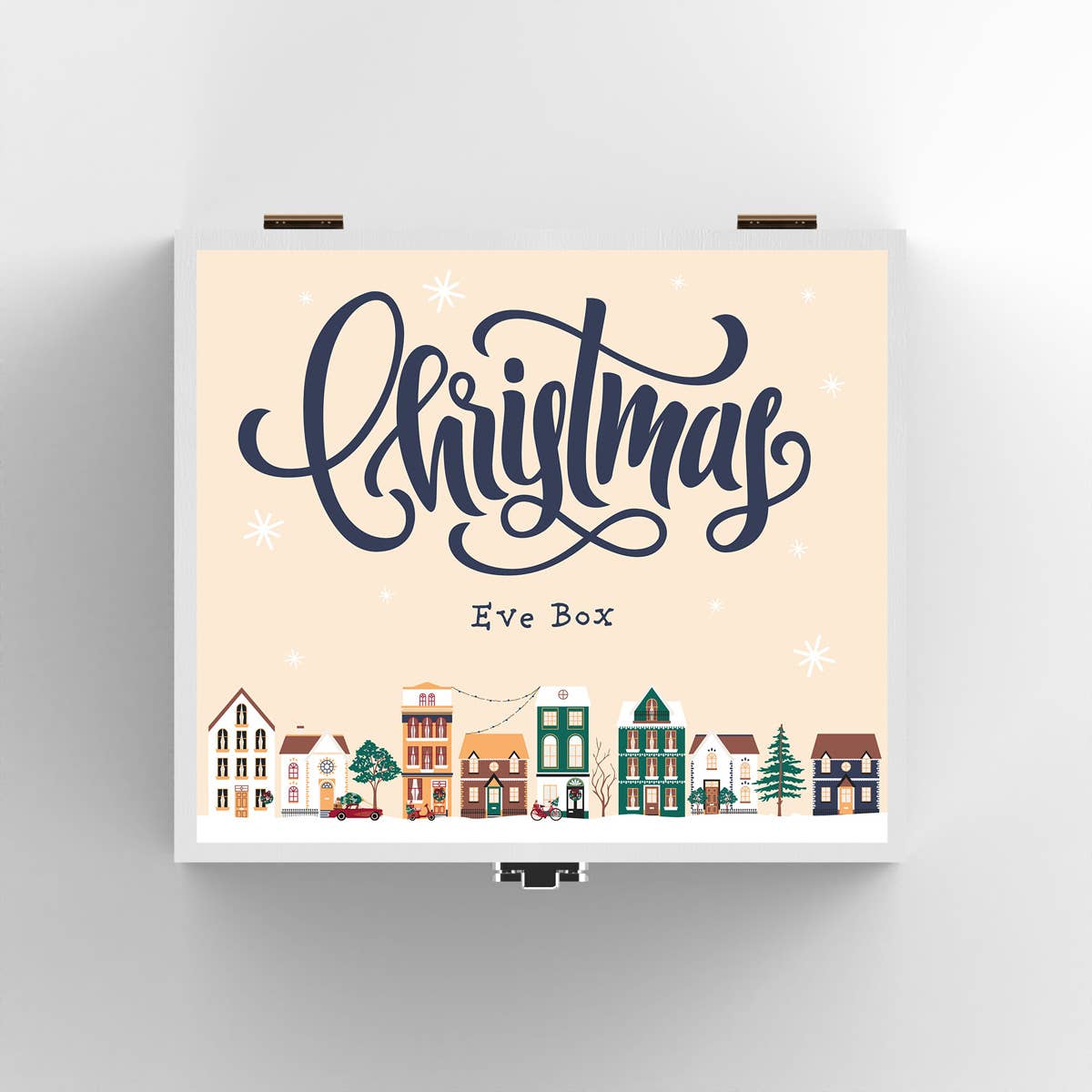 Vivid Squid Wholesale – wholesale Christmas decoration – P6769 - Christmas Eve Box Snowy Street Scene Festive Wooden