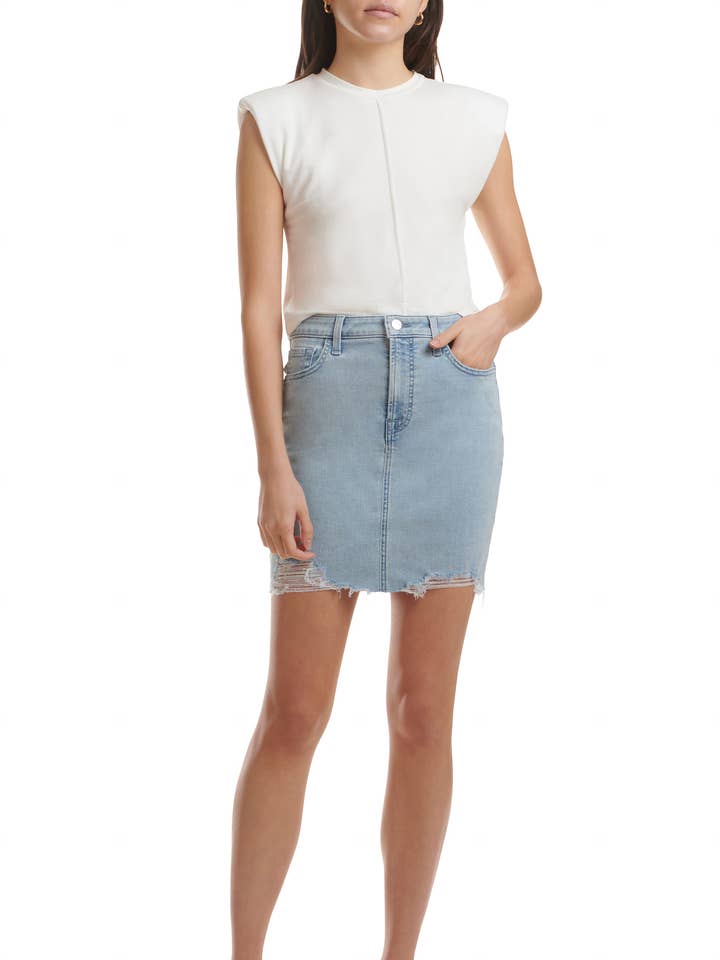 Short Pencil Skirt w/Destroye for wholesale by Jen7