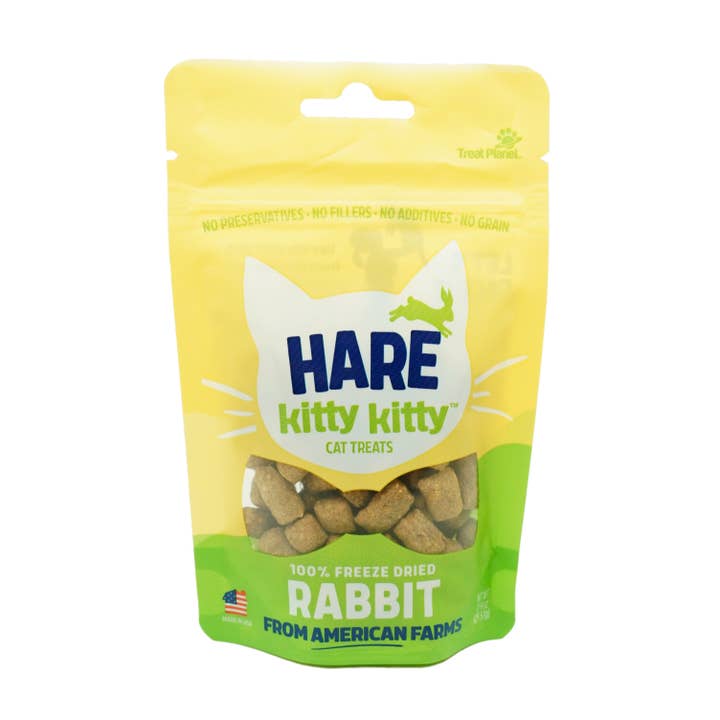 Pet Palette Distribution - Wholesale Pet Treats - Cat - Kitty Kitty Hare Freeze Dried Rabbit Treat .9oz
