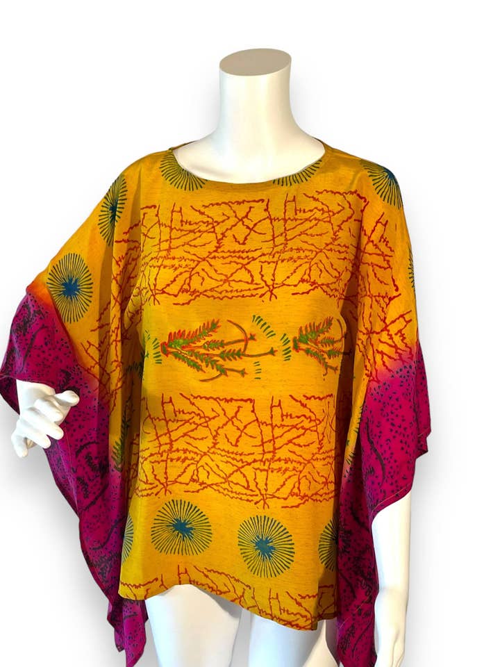 CB-104 Charmeuse Scarf Blouse SM for wholesale by Silk Ranch