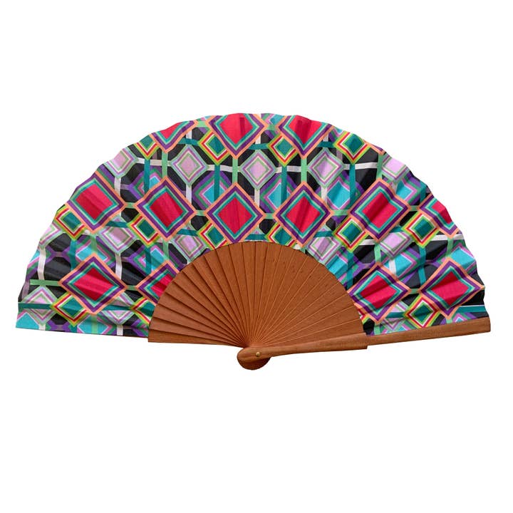 Leque Balance de madeira e algodão – original e artesanal por atacado de Tusitala Barcelona
