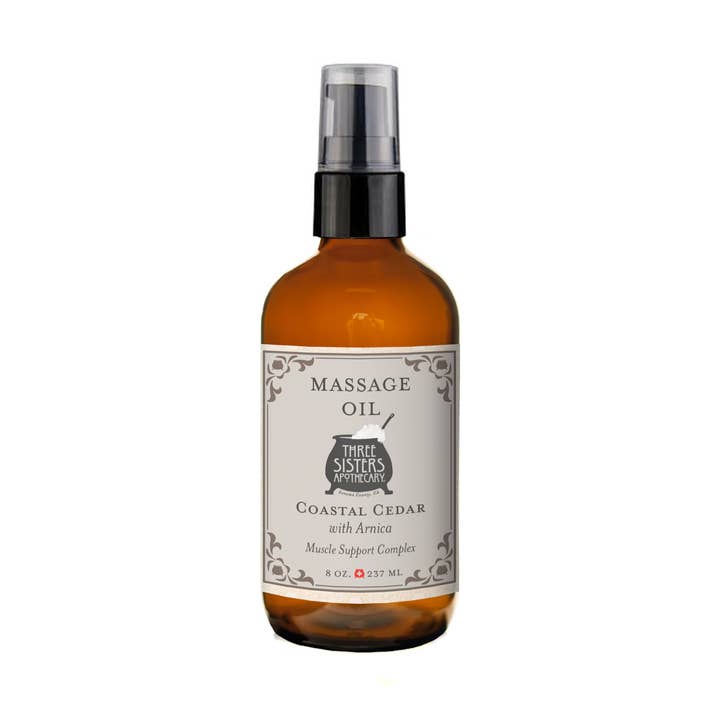Massage Oil Therapeutic Coastal Cedar with Arnica for wholesale by Soap Cauldron