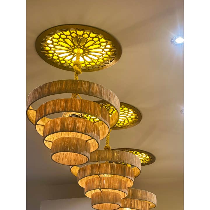 Mikwi - Wholesale Lamp Shade - MOROCCAN LAMPSHADE HANDMADE in Raffia, Wicker Shade 10