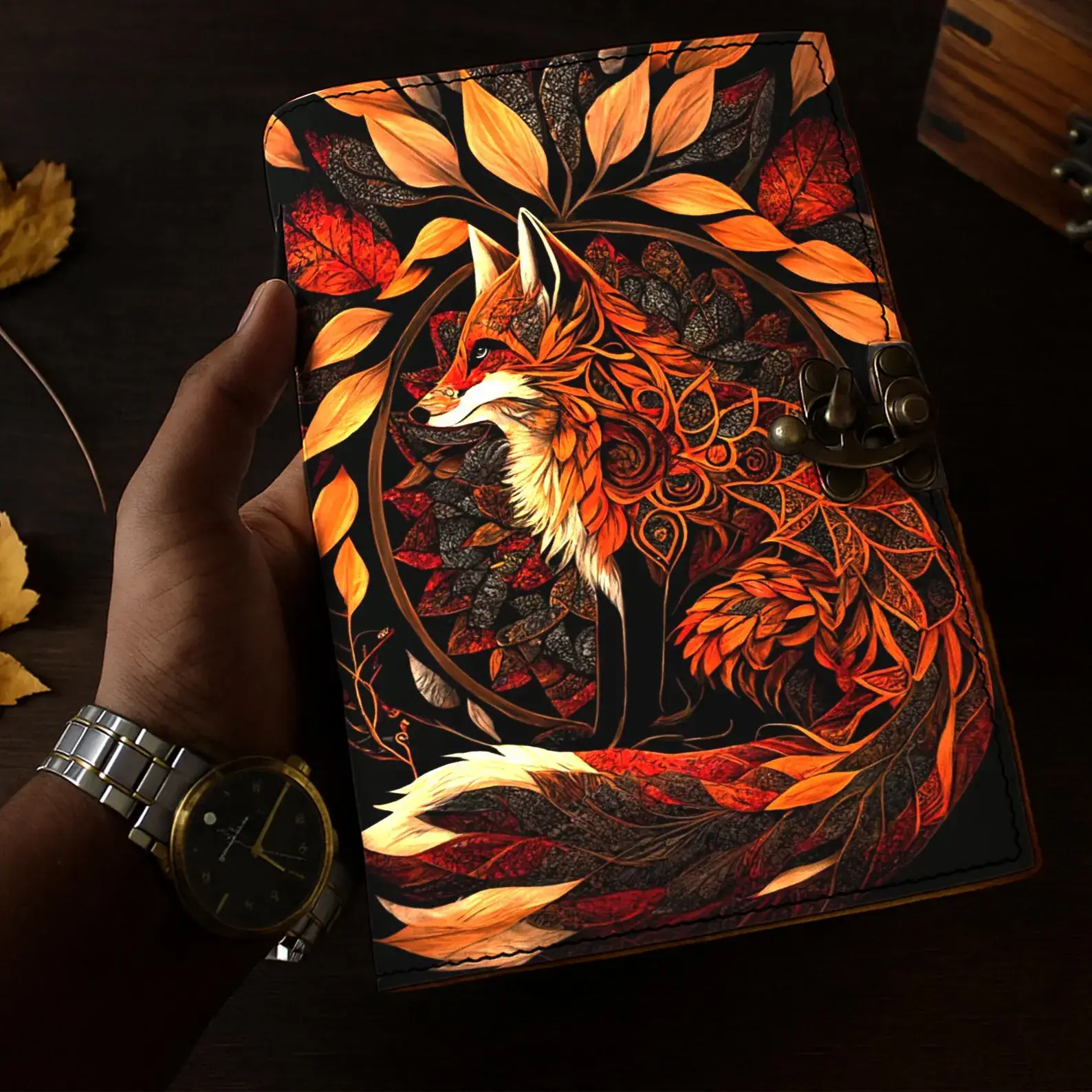 MNM HANDICRAFTS - Wholesale Journal/Diary - Fox Grimoire Handmade Magical Spellbook leather Journal 3