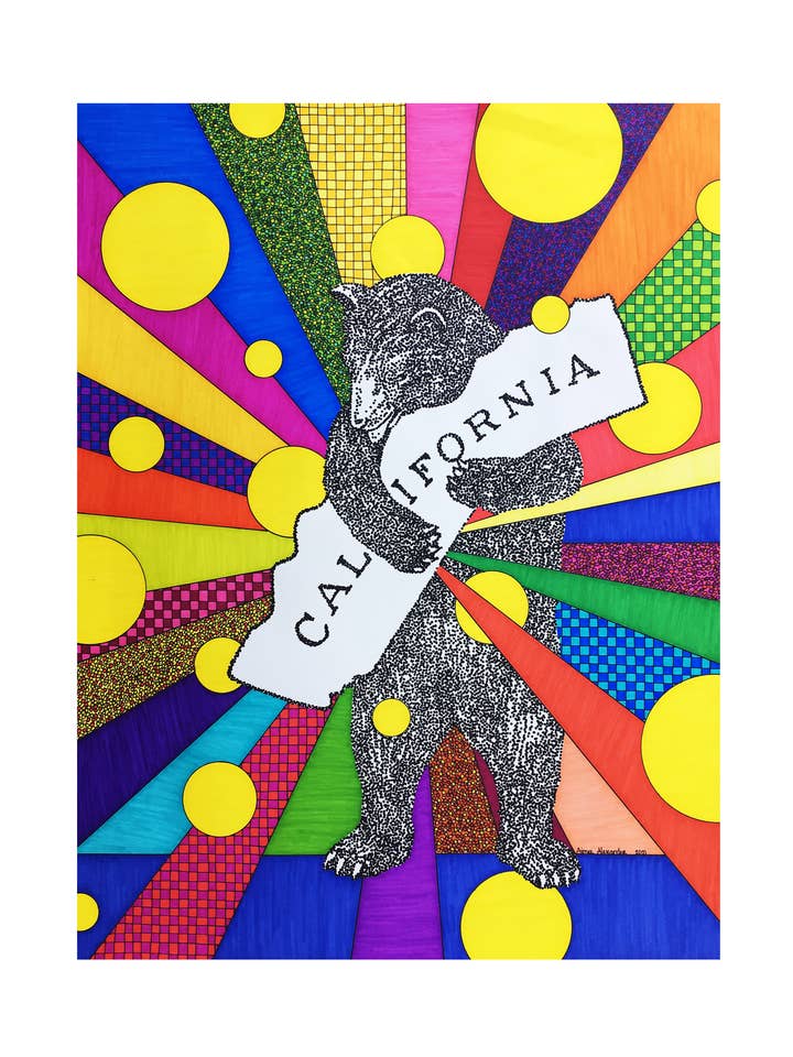 Imprimé Art Ours de Californie pour la vente par artisticle