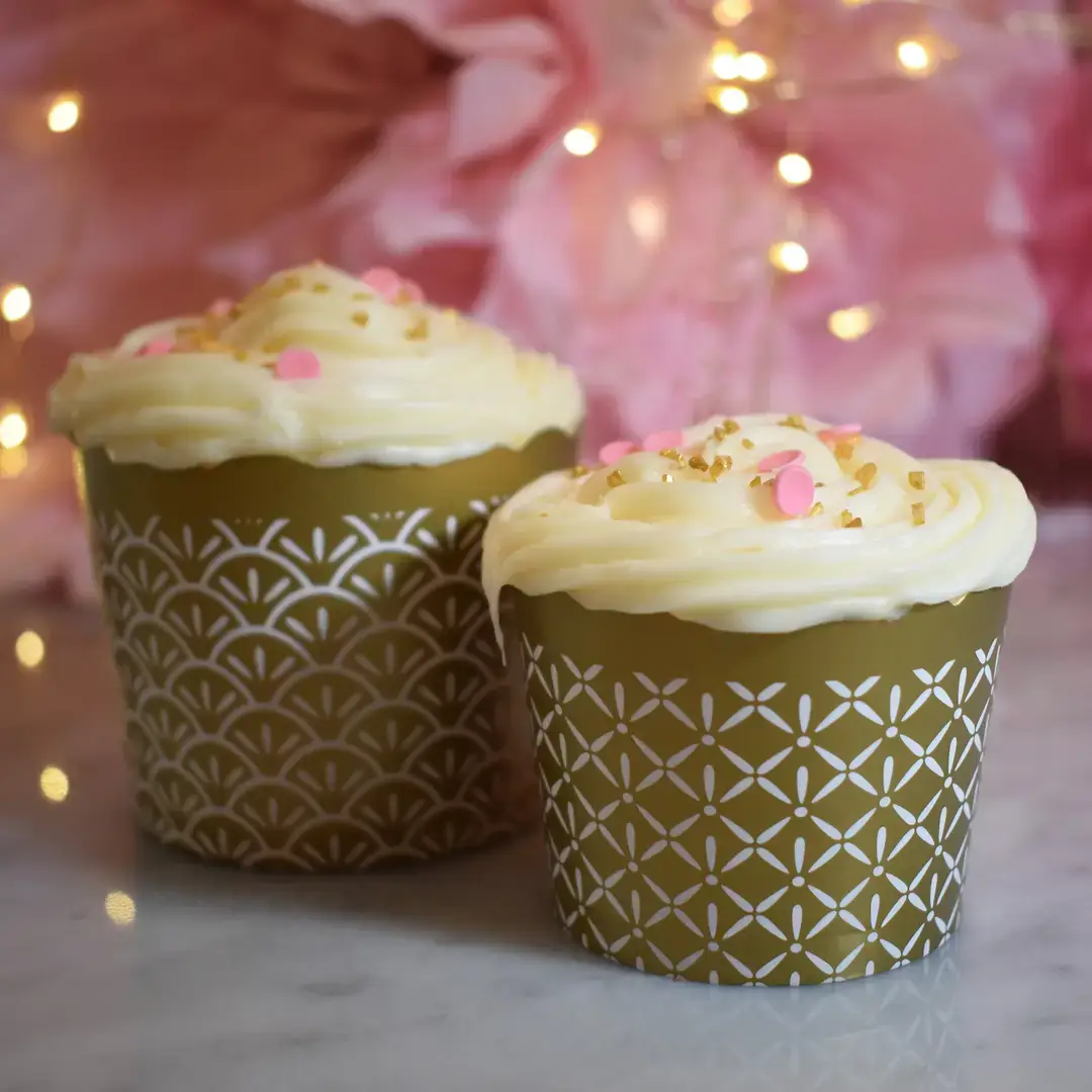 Sweet Divide - Wholesale Baking Dish - Large 5 oz Disposable Baking & Snack Cups - Gold - 20 Pk3